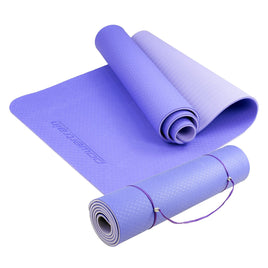 Powertrain TPE Yoga Exercise Mat Home Gym Pilates Fitness 8mm Thick in Light Purple Sports & Fitness Kings Warehouse 