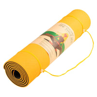 Powertrain TPE Yoga Exercise Mat Home Gym Pilates Fitness 8mm Thick in Orange Sports & Fitness Kings Warehouse 