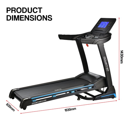 Powertrain V1200 Treadmill with Shock-Absorbing System Kings Warehouse 