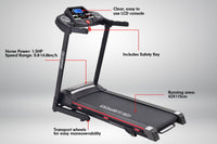 Powertrain V30 Foldable Treadmill Manual Incline Home Gym Cardio Kings Warehouse 