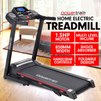 Powertrain V30 Foldable Treadmill Manual Incline Home Gym Cardio Kings Warehouse 