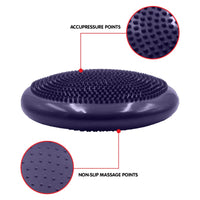 Powertrain Yoga Stability Disc w/ Pump Home Gym Pilate Balance Trainer - Purple Kings Warehouse 