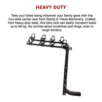 Premium 4-Bike Carrier Rack Hitch Mount Swing Down Bicycle Rack W/ 2 Receiver" Auto Accessories KingsWarehouse 