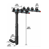 Premium 4-Bike Carrier Rack Hitch Mount Swing Down Bicycle Rack W/ 2" Receiver Outdoor Recreation Kings Warehouse 