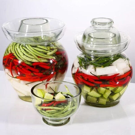 Premium Chinese and Korean Fermentation Pickle Glass Jar Kimchi Sauerkraut Canisters & Jars Huge 10L Home & Garden Kings Warehouse 