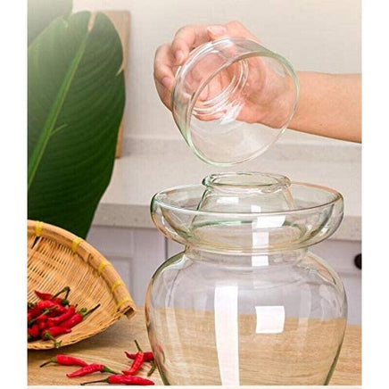 Premium Chinese and Korean Fermentation Pickle Glass Jar Kimchi Sauerkraut Canisters & Jars Large 7.5L Home & Garden Kings Warehouse 