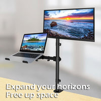 Premium Double Joint Articulating Steel Monitor Mount Arm with Laptop Holder Fit 32" Monitors 8kg Screen Home & Garden Kings Warehouse 