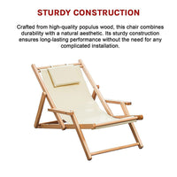 Premium Foldable Outdoor Sling Chair Patio Lounge Furniture Kings Warehouse 