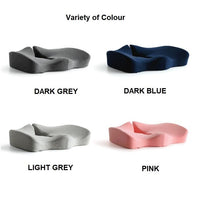 Premium Memory Foam Seat Cushion Coccyx Orthopedic Back Pain Relief Chair Pillow Office Dark Grey Furniture Kings Warehouse 
