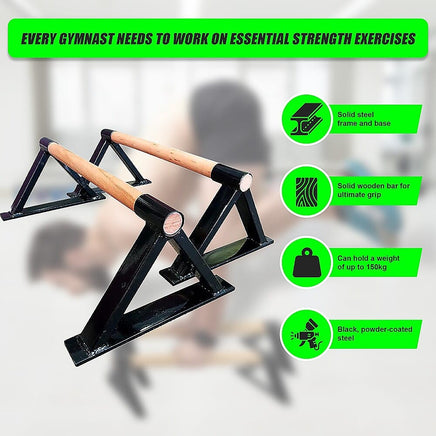 Premium Parallette Pair Gymnastics Push Up Bars Sports & Fitness Kings Warehouse 