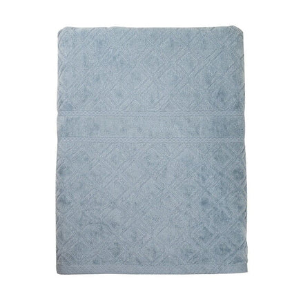 Premium Velour Diamond Design Jacquard Bath Towel (Blue) EOFY Kings Warehouse 