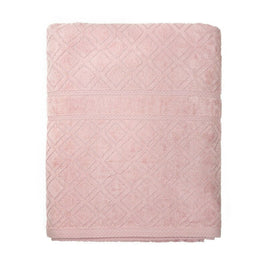Premium Velour Diamond Design Jacquard Bath Towel (Pink) EOFY Kings Warehouse 