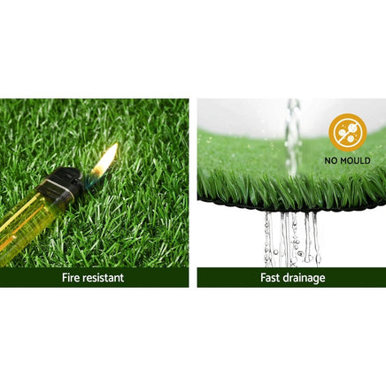 Prime Turf Artificial Grass 1mx10m 17mm Synthetic Fake Lawn Turf Plant Plastic Olive Home & Garden Kings Warehouse 
