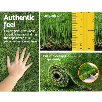 Prime Turf Artificial Grass 30mm 1mx20m Synthetic Fake Lawn Turf Plastic Plant 4-coloured Home & Garden Kings Warehouse 