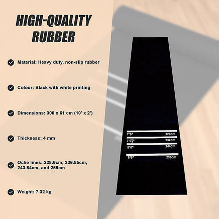 Professional Rubber Home Pub Bar Darts Mat Gift & Novelty Kings Warehouse 