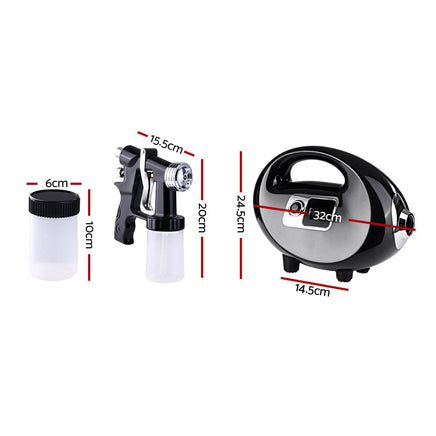 Professional Spray Tan Machine Sunless Tanning Gun Kit HVLP System Black Health & Beauty Kings Warehouse 