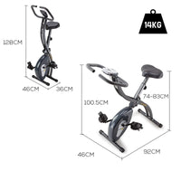 PROFLEX Folding Magnetic Exercise X-Bike - Bicycle Cycling Flywheel Fitness Kings Warehouse 