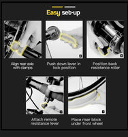 PROFLEX Indoor Bicycle Trainer - Bike Cycling Stationary Magnetic Stand Training Sports & Fitness Kings Warehouse 