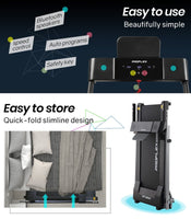 PROFLEX Treadmill Bluetooth Running Machine Foldable Compact Small Home Electric Sports & Fitness Kings Warehouse 