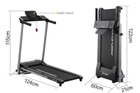 PROFLEX Treadmill Bluetooth Running Machine Foldable Compact Small Home Electric Sports & Fitness Kings Warehouse 