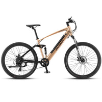 Progear Bikes E-Trail Dual Suspension E-Bike 27.5*18" in Sandstorm Sports & Fitness Kings Warehouse 