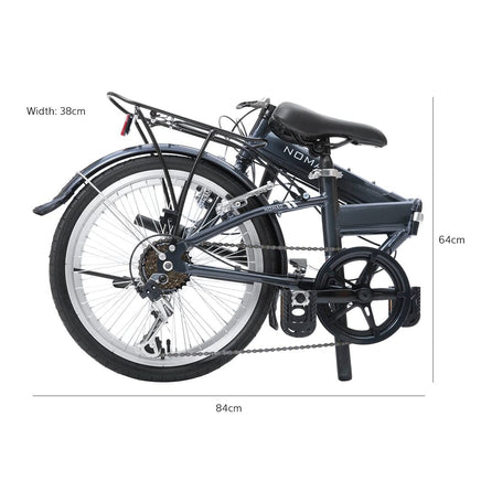 Progear Bikes Nomad Folding Bike 20" in Grey Sports & Fitness Kings Warehouse 