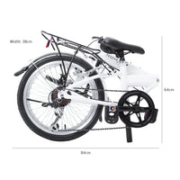 Progear Bikes Nomad Folding Bike 20" in Pearl White Sports & Fitness Kings Warehouse 