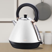 Pronti 1.7l Rose Trim Collection Kettle - White Kings Warehouse 