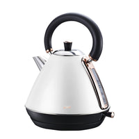 Pronti 1.7l Rose Trim Collection Kettle - White Kings Warehouse 
