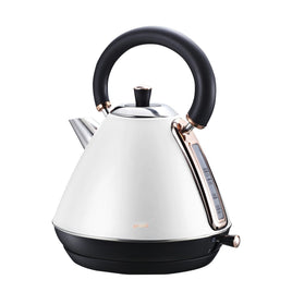 Pronti 1.7l Rose Trim Collection Kettle - White Kings Warehouse 