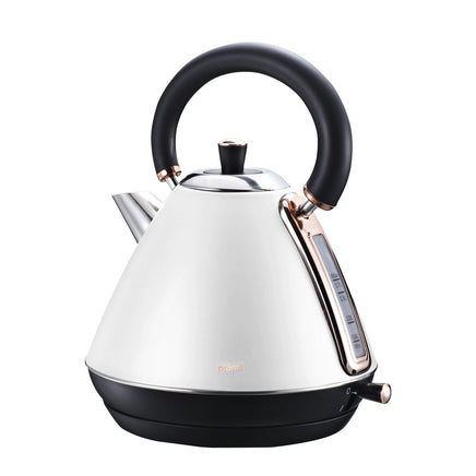Pronti 1.7l Rose Trim Collection Kettle - White Kings Warehouse 