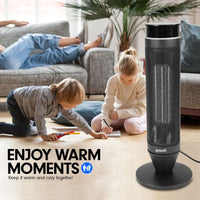 Pronti Electric Tower Heater 2000W Remote Portable - Black Kings Warehouse 