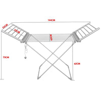 Pronti Heated Towel Clothes Rack Dryer Warmer Rack Airer Heat Line Hanger Laundry Kings Warehouse 