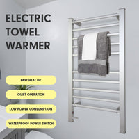 Pronti Heated Towel Rack Electric Bathroom Towel Rails Warmer Ev-160- Silver Kings Warehouse 