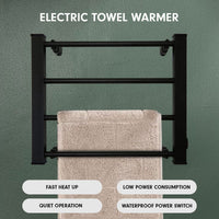 Pronti Heated Towel Rack Electric Bathroom Towel Rails Warmer Ev-60 -black Kings Warehouse 