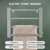 Pronti Heated Towel Rack Electric Bathroom Towel Rails Warmer Ev-60 -silver Kings Warehouse 