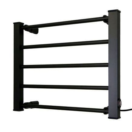 Pronti Heated Towel Rack Electric Bathroom Towel Rails Warmer Ev-90 -black Kings Warehouse 