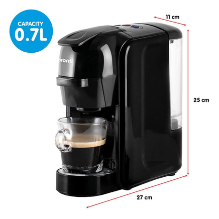 Pronti HomeMaid 3-in-1 Coffee Machine Multi-Capsule Pods and Ground Coffee Nespresso & Caffitaly Compatible CM-511HM Appliances Kings Warehouse 