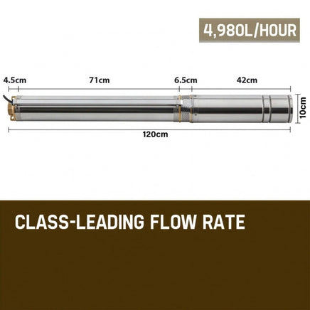 Protege 2HP Submersible Bore Water Pump Well Irrigation Stainless Steel 240V Deep Tools Kings Warehouse 