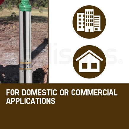 Protege 2HP Submersible Bore Water Pump Well Irrigation Stainless Steel 240V Deep Tools Kings Warehouse 
