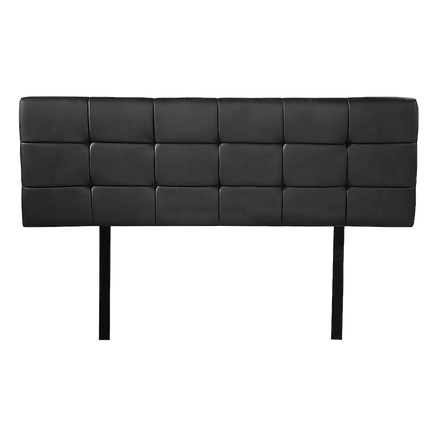PU Leather Double Bed Deluxe Headboard Bedhead - Black Furniture Kings Warehouse 