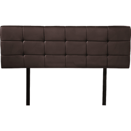 PU Leather Double Bed Deluxe Headboard Bedhead - Brown Furniture Kings Warehouse 