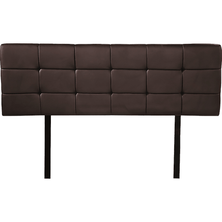 PU Leather Double Bed Deluxe Headboard Bedhead - Brown Furniture Kings Warehouse 
