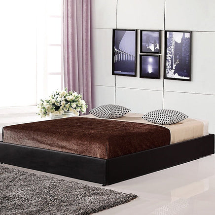 PU Leather Double Bed Ensemble Frame Furniture Kings Warehouse 