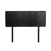 PU Leather Double Bed Headboard Bedhead - Black Furniture Kings Warehouse 