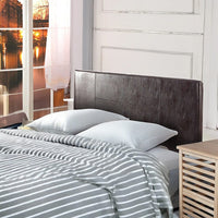 PU Leather Double Bed Headboard Bedhead - Brown Furniture Kings Warehouse 