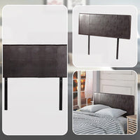 PU Leather Double Bed Headboard Bedhead - Brown Furniture Kings Warehouse 