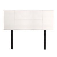PU Leather Double Bed Headboard Bedhead - White Furniture Kings Warehouse 
