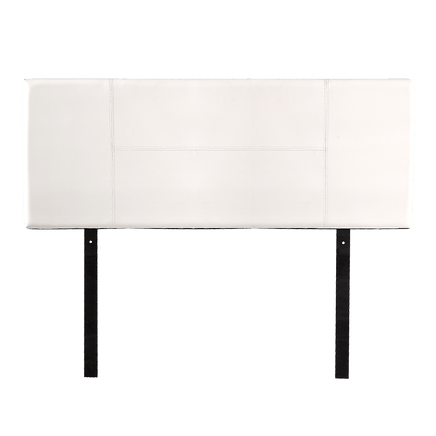 PU Leather Double Bed Headboard Bedhead - White Furniture Kings Warehouse 