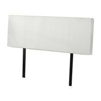 PU Leather Double Bed Headboard Bedhead - White Furniture Kings Warehouse 